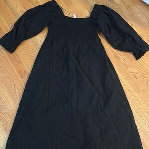 Hutch black peasant dress from Anthropologie